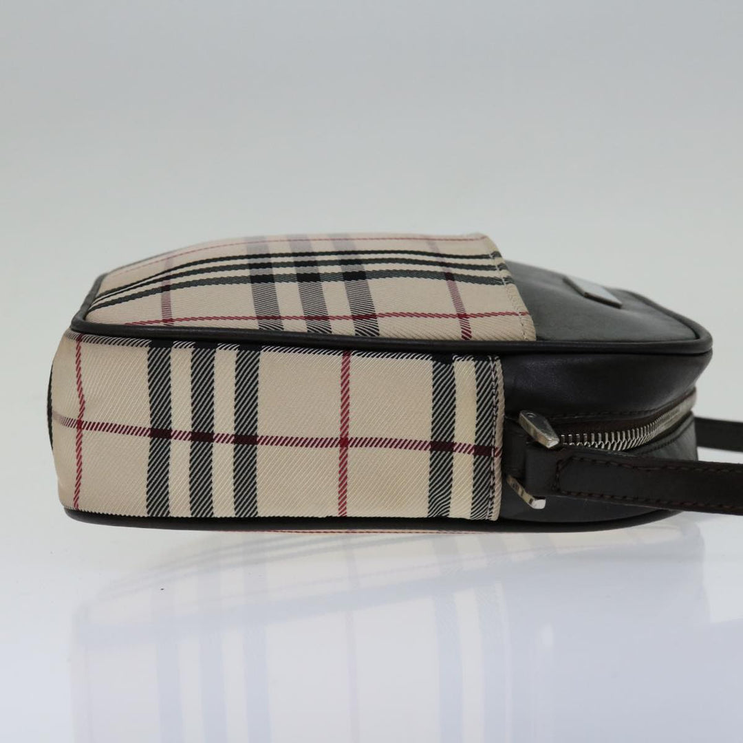 BURBERRY Nova Check Shoulder Bag Canvas Beige Brown Auth yk11386
