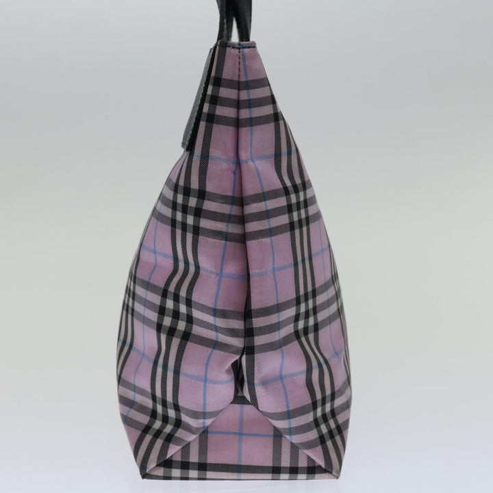 Burberry Nova Check Hand Bag Nylon Pink Auth yk11387