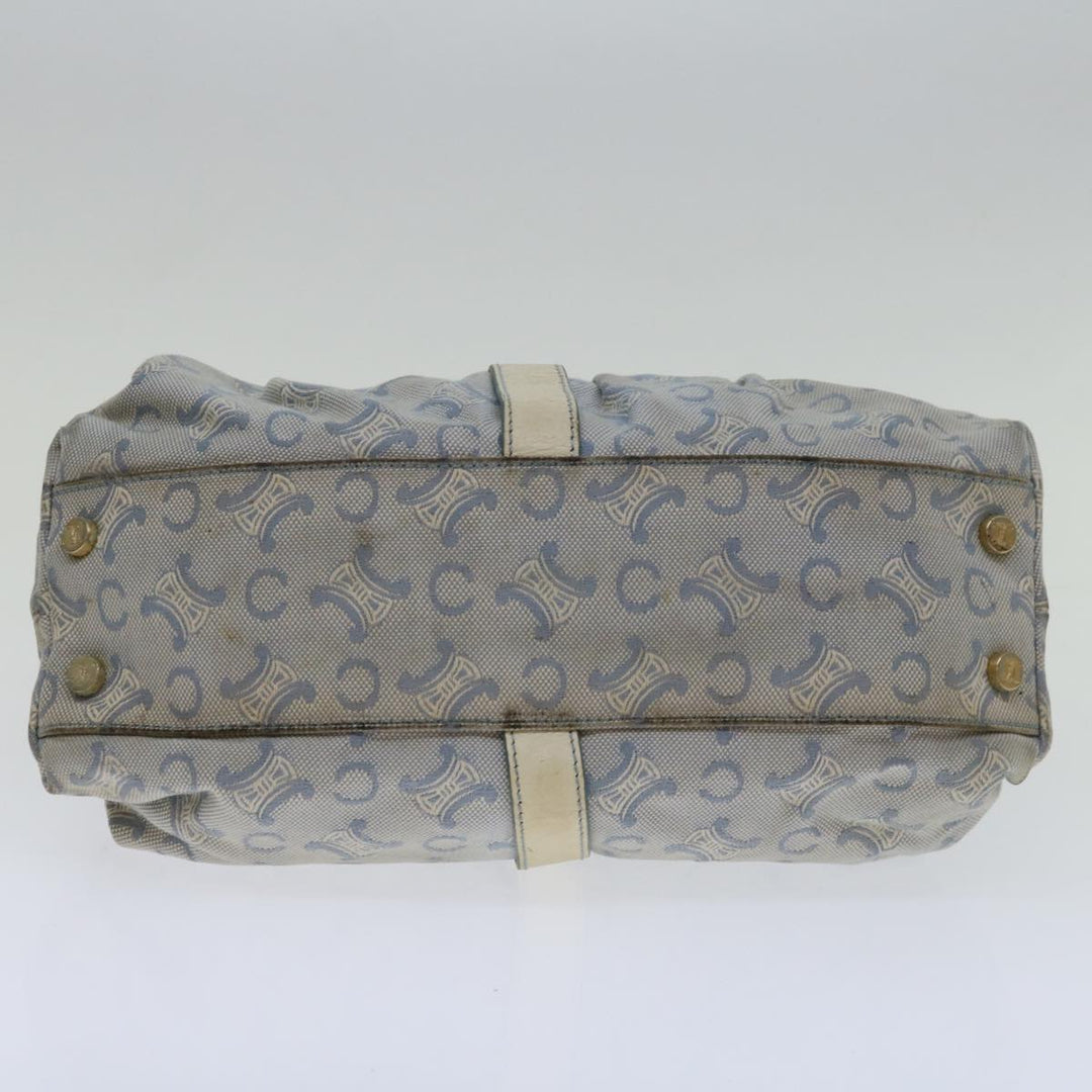 Celine C Macadam Canvas Hand Bag Blue White Auth yk11413