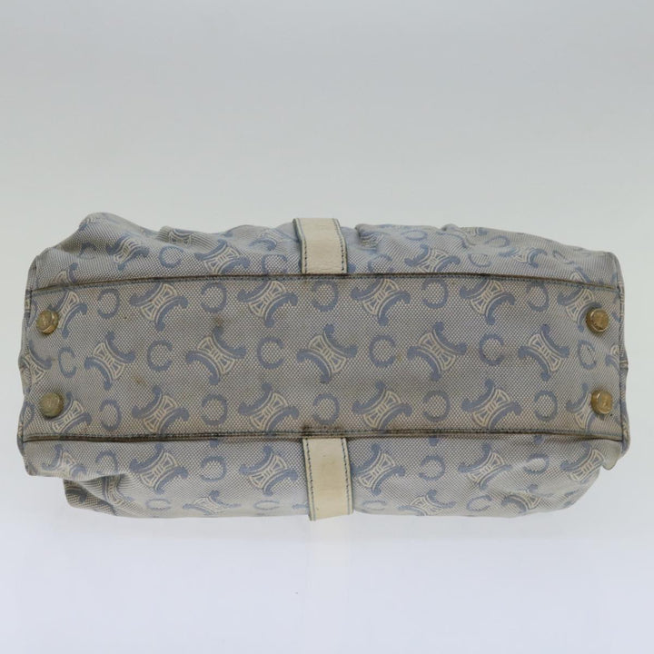 Celine C Macadam Canvas Hand Bag Blue White Auth yk11413