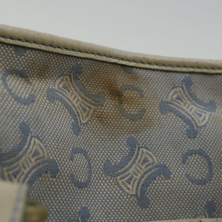 Celine C Macadam Canvas Hand Bag Blue White Auth yk11413