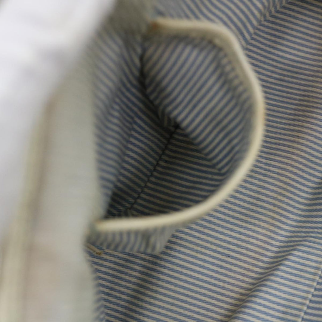 Celine C Macadam Canvas Hand Bag Blue White Auth yk11413