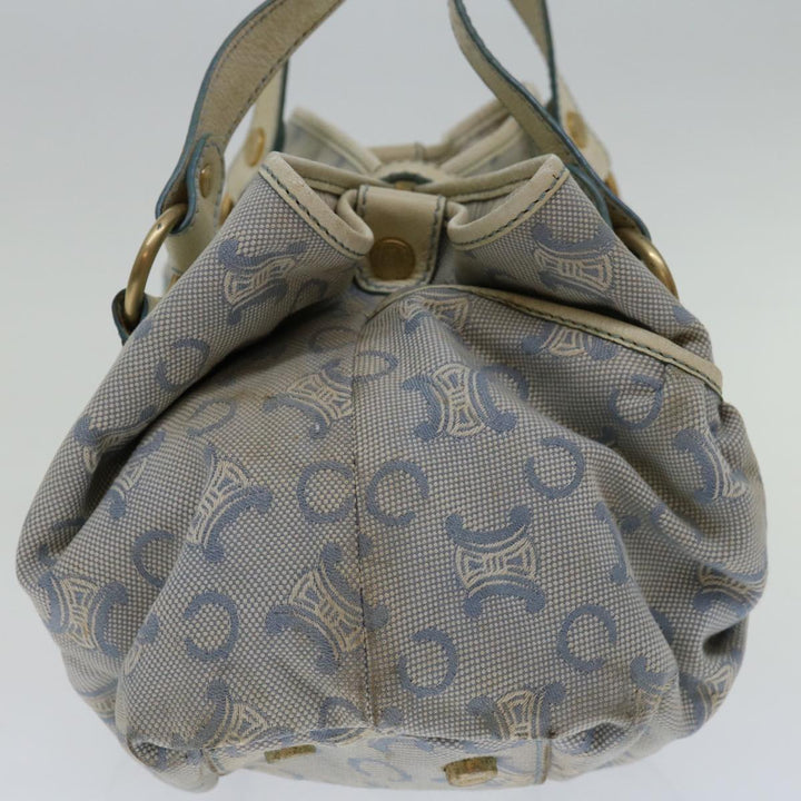 Celine C Macadam Canvas Hand Bag Blue White Auth yk11413