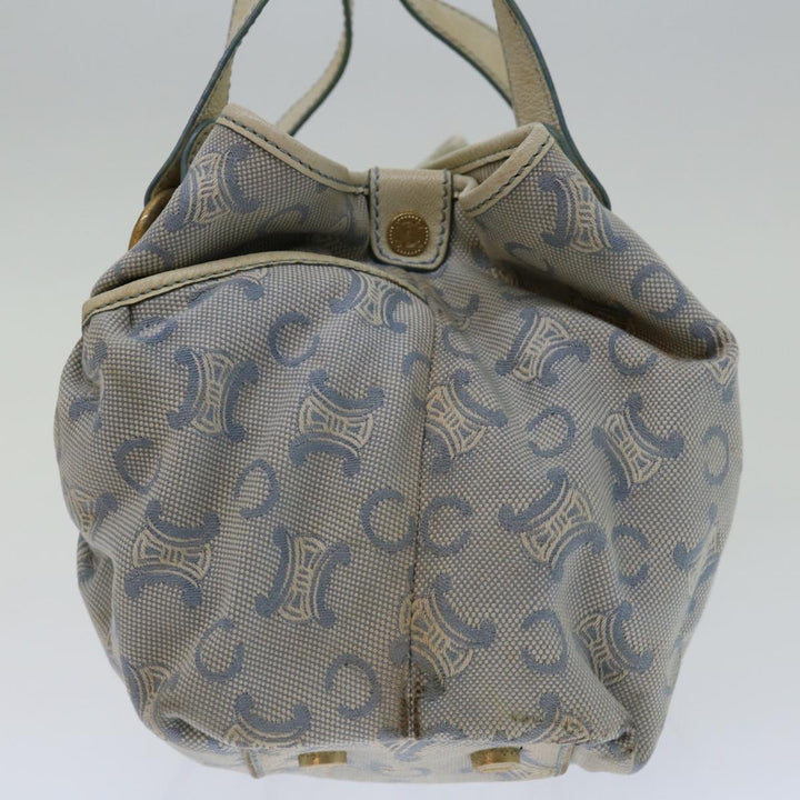 Celine C Macadam Canvas Hand Bag Blue White Auth yk11413