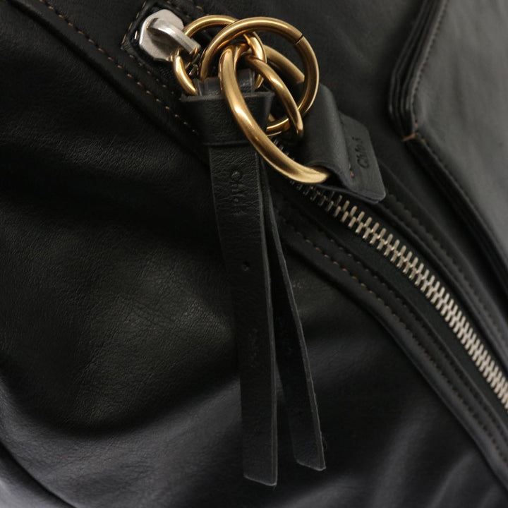Chloe Hand Bag Leather Black yk11424