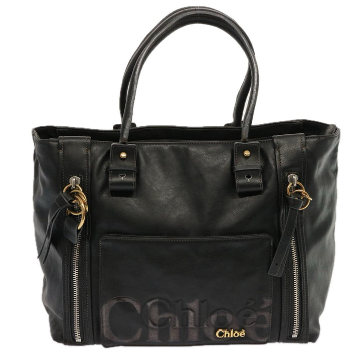 Chloe Hand Bag Leather Black yk11424
