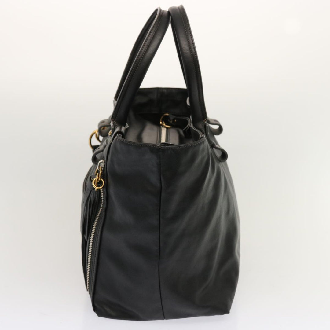 Chloe Hand Bag Leather Black yk11424