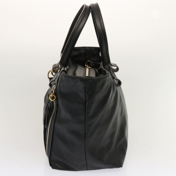 Chloe Hand Bag Leather Black yk11424