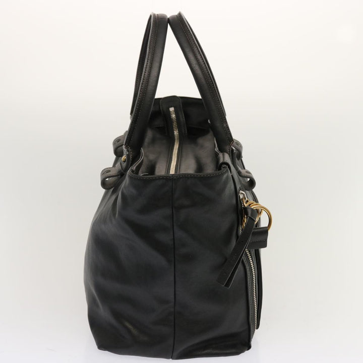 Chloe Hand Bag Leather Black yk11424