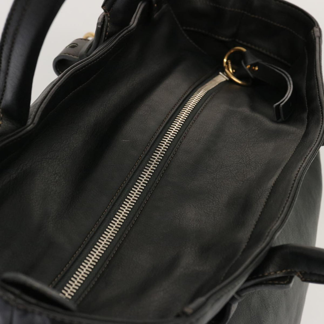 Chloe Hand Bag Leather Black yk11424
