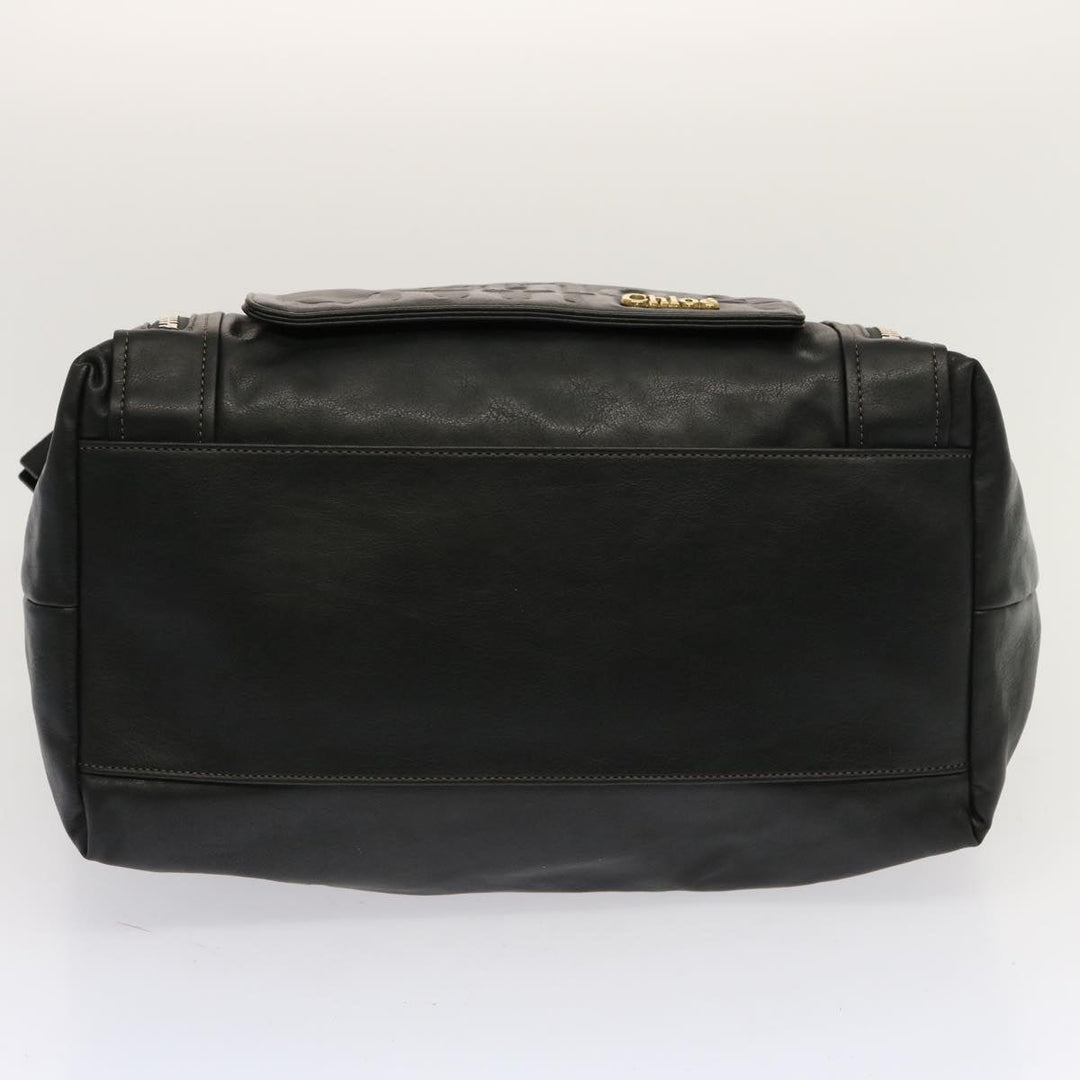 Chloe Hand Bag Leather Black yk11424