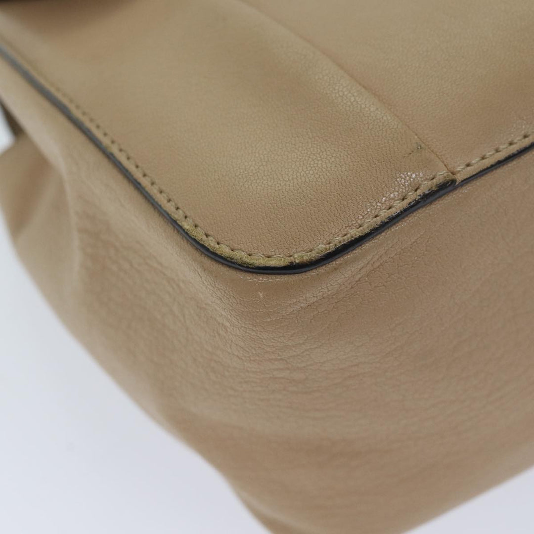 Chloe Chain Elsie Shoulder Bag Leather Beige yk11468