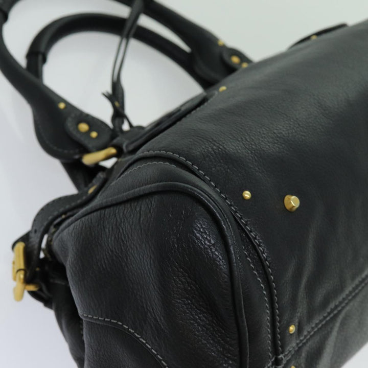 Chloe Paddington Hand Bag Leather Black yk11486