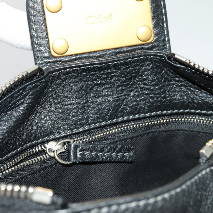 Chloe Paddington Hand Bag Leather Black yk11486