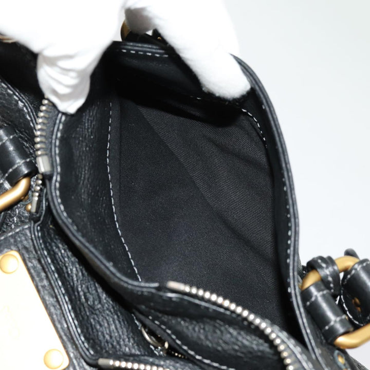 Chloe Paddington Hand Bag Leather Black yk11486