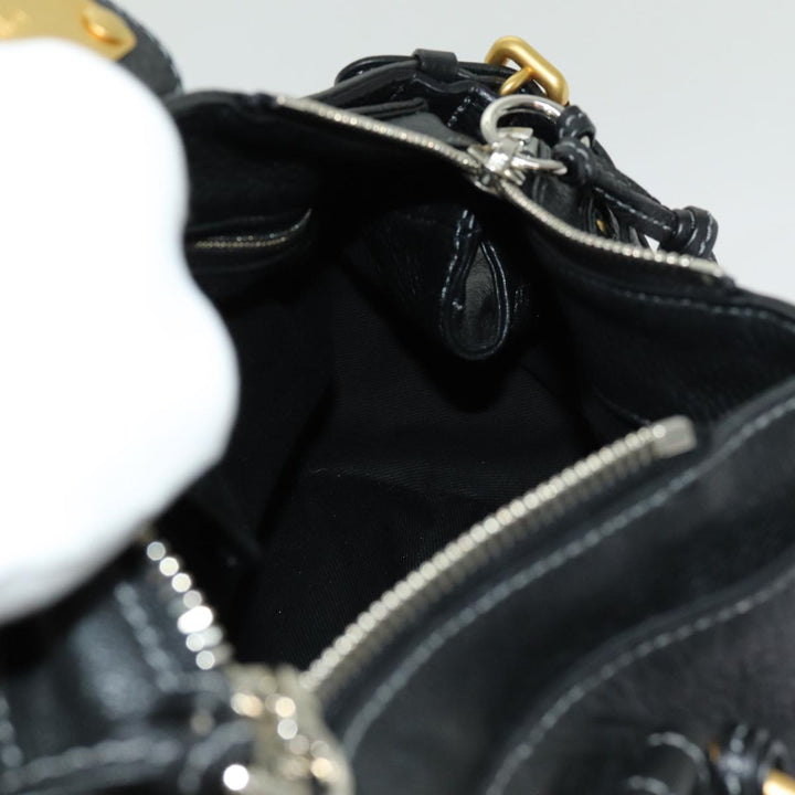 Chloe Paddington Hand Bag Leather Black yk11486