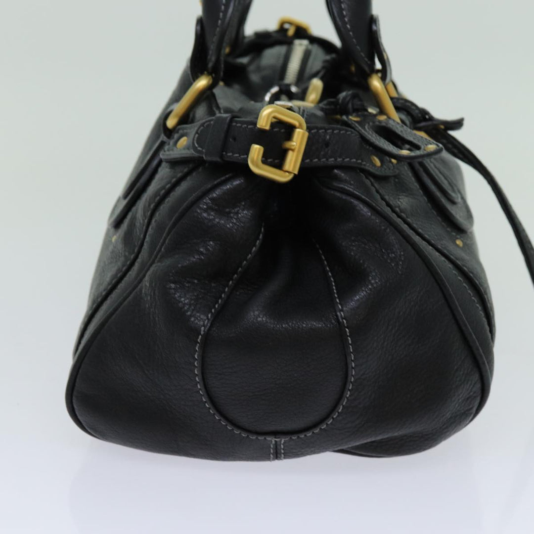 Chloe Paddington Hand Bag Leather Black yk11486
