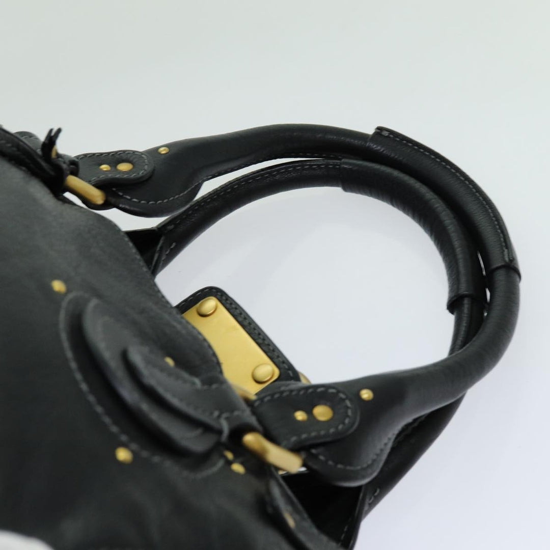 Chloe Paddington Hand Bag Leather Black yk11486