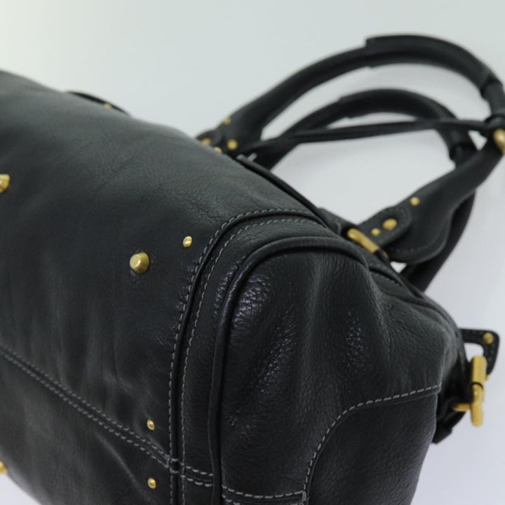 Chloe Paddington Hand Bag Leather Black yk11486