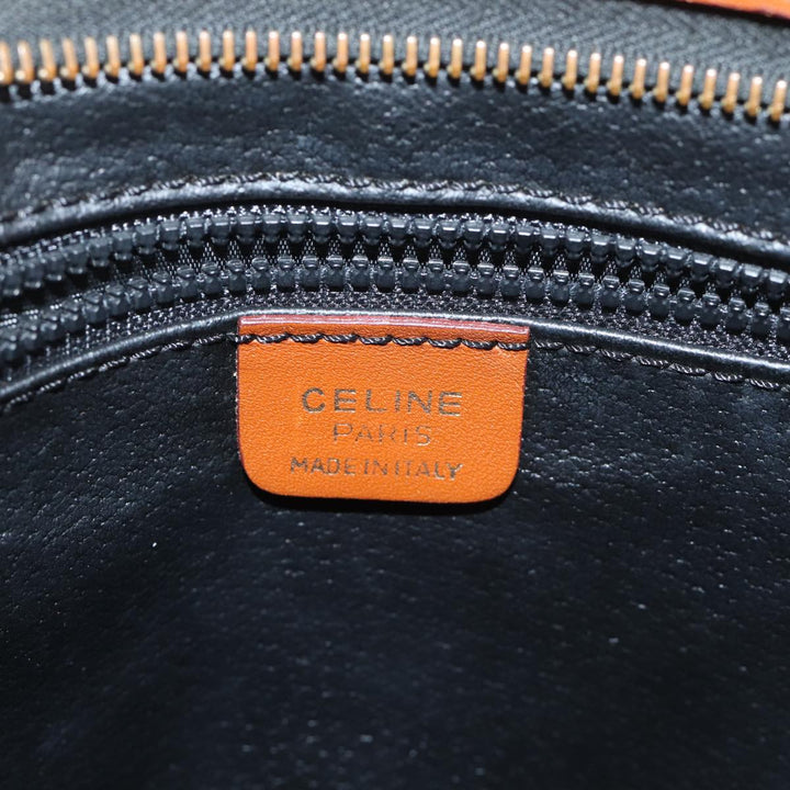 Celine Clutch Bag Leather Black Auth yk11513