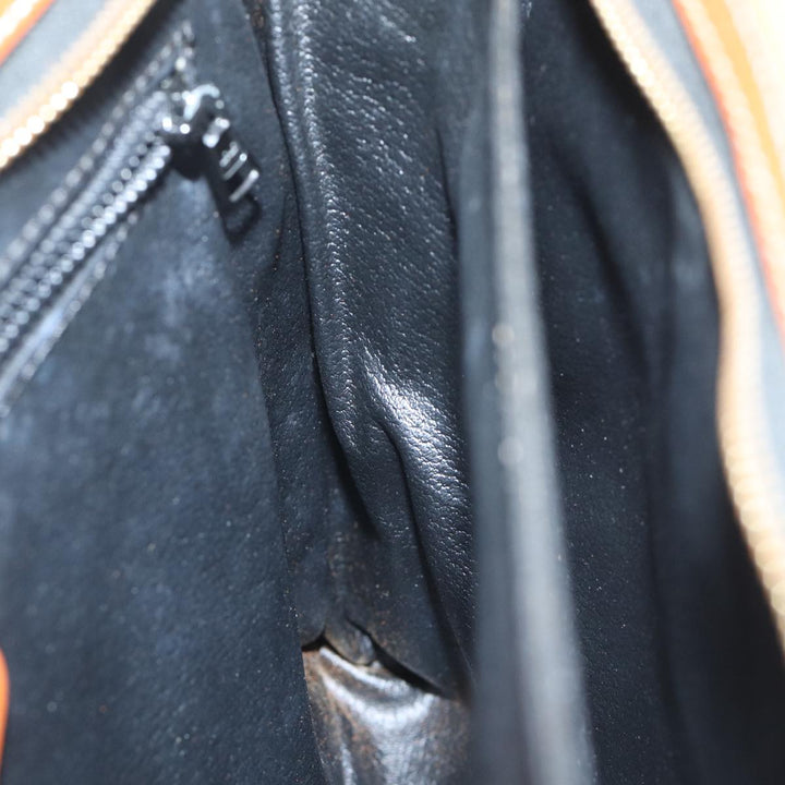 Celine Clutch Bag Leather Black Auth yk11513