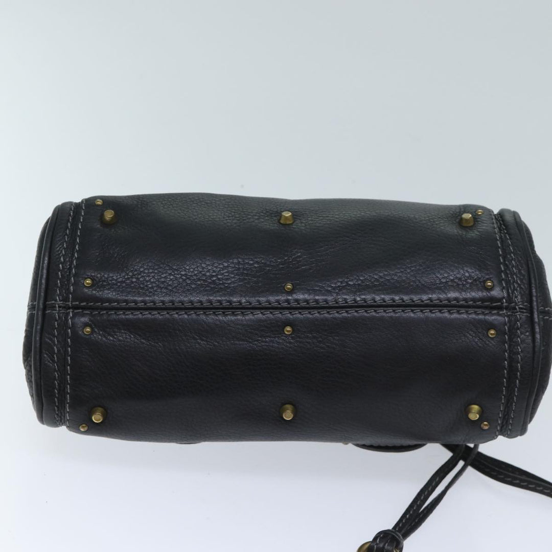 Chloe Mini Paddington Hand Bag Leather Black yk11536