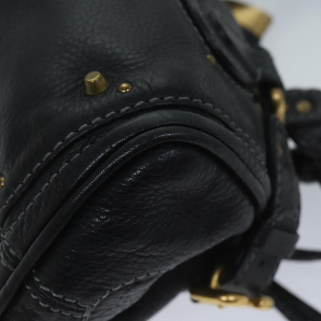 Chloe Mini Paddington Hand Bag Leather Black yk11536