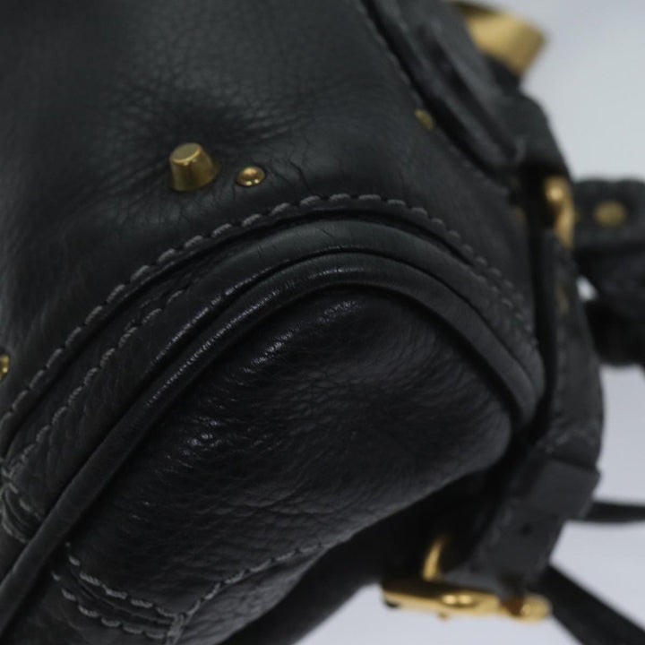 Chloe Mini Paddington Hand Bag Leather Black yk11536