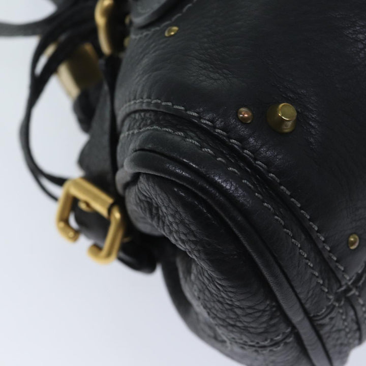 Chloe Mini Paddington Hand Bag Leather Black yk11536