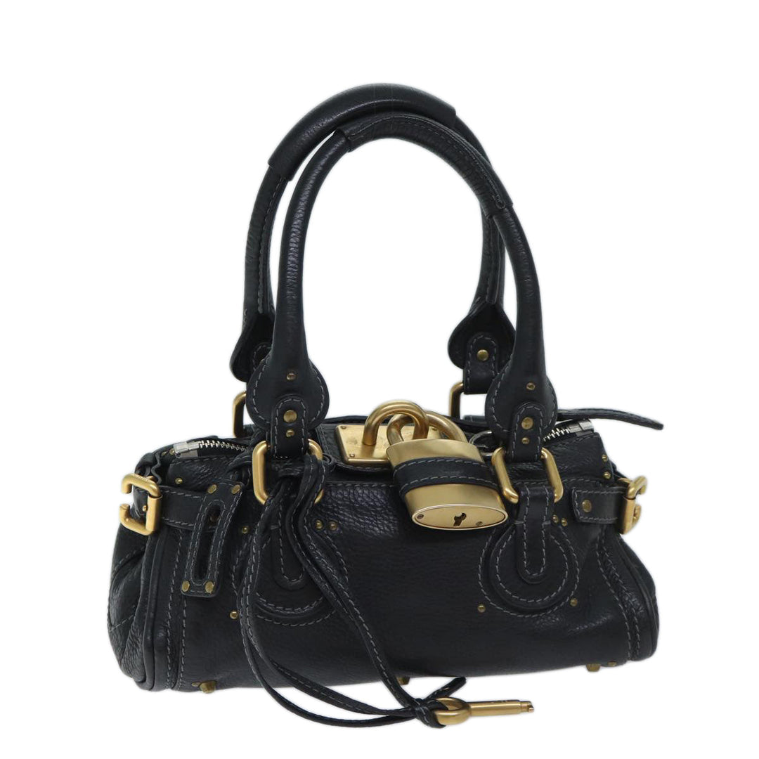 Chloe Mini Paddington Hand Bag Leather Black yk11536