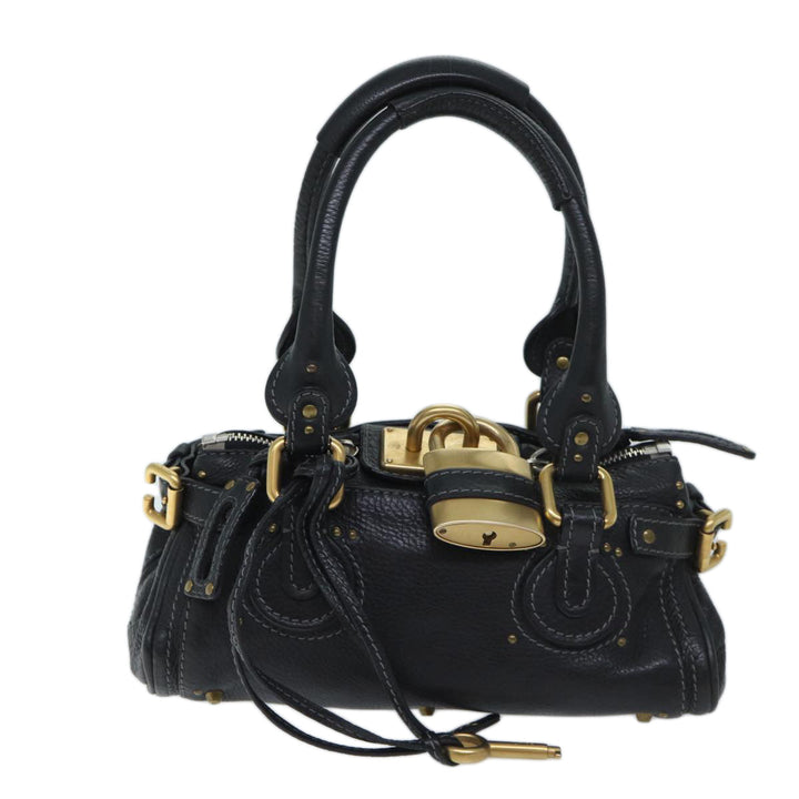 Chloe Mini Paddington Hand Bag Leather Black yk11536