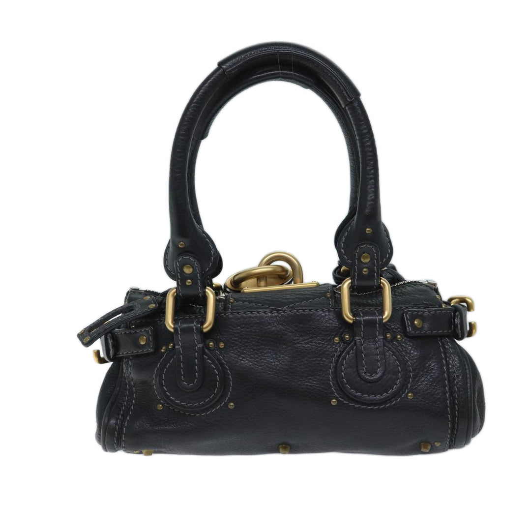 Chloe Mini Paddington Hand Bag Leather Black yk11536