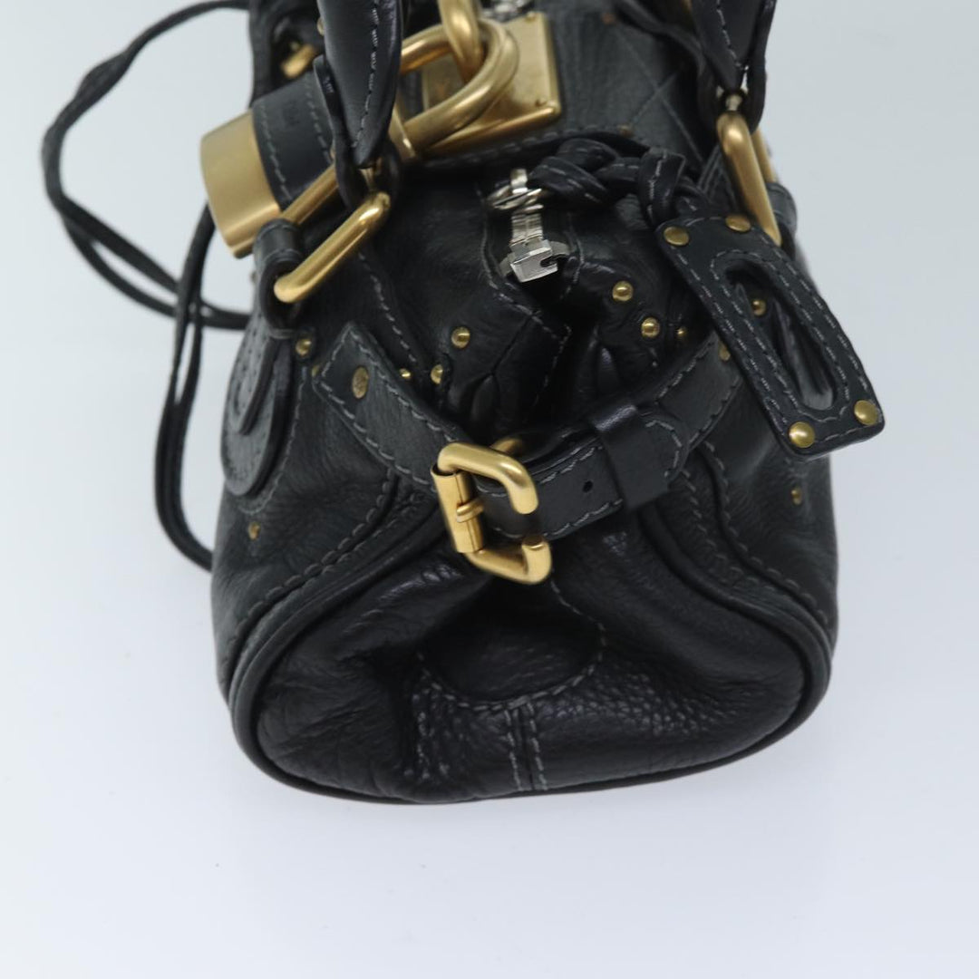 Chloe Mini Paddington Hand Bag Leather Black yk11536