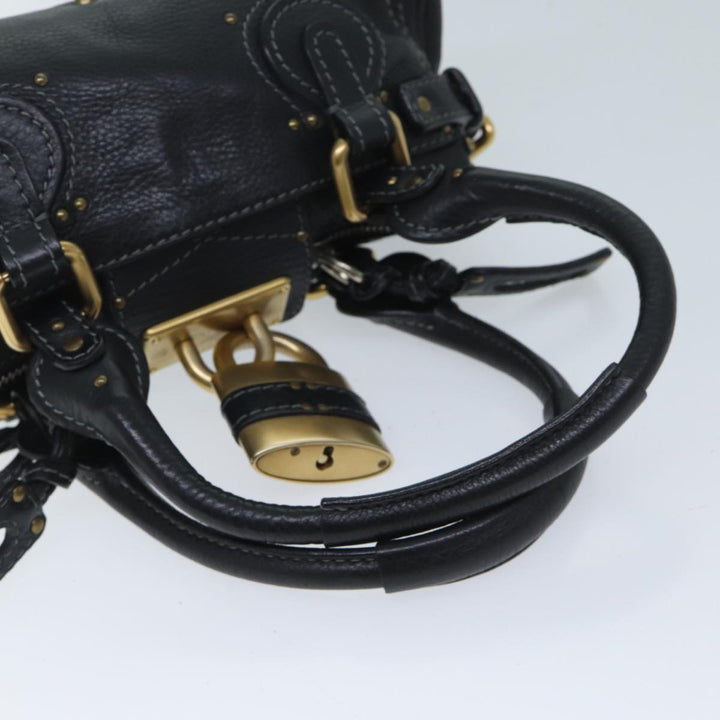 Chloe Mini Paddington Hand Bag Leather Black yk11536