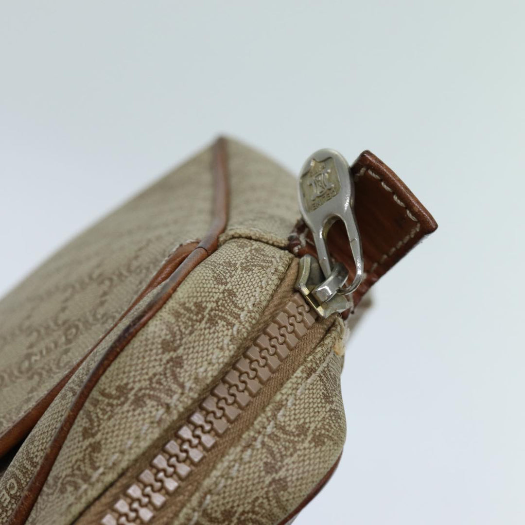 Celine Macadam Canvas Clutch Bag Beige Auth yk11631