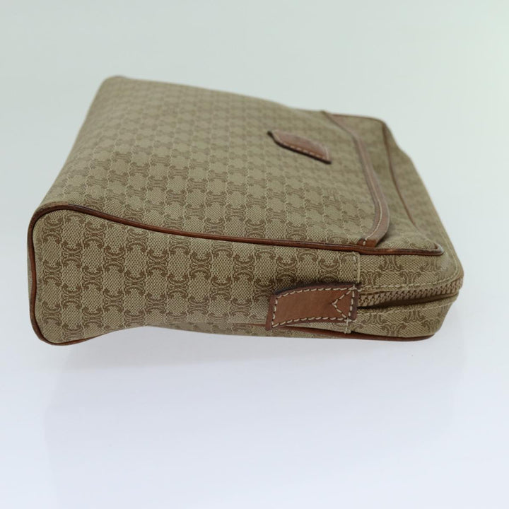 Celine Macadam Canvas Clutch Bag Beige Auth yk11631