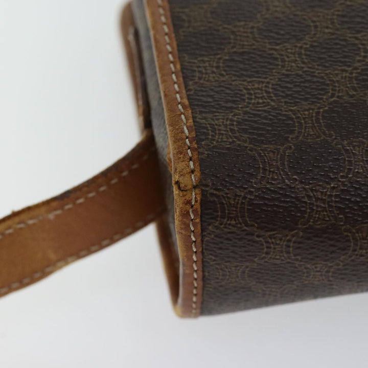 Celine Macadam Canvas Shoulder Bag PVC Brown Auth yk11668