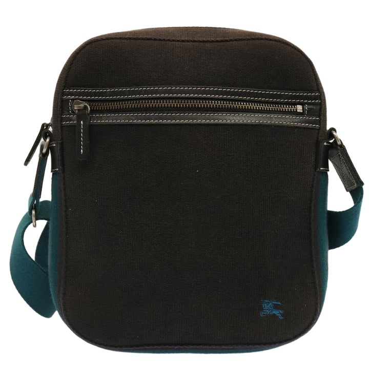 Burberry Blue Label Shoulder Bag Canvas Black Auth yk11709