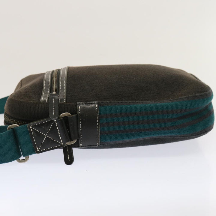 Burberry Blue Label Shoulder Bag Canvas Black Auth yk11709
