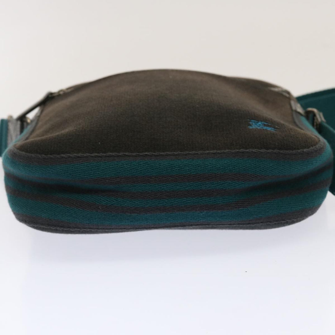Burberry Blue Label Shoulder Bag Canvas Black Auth yk11709