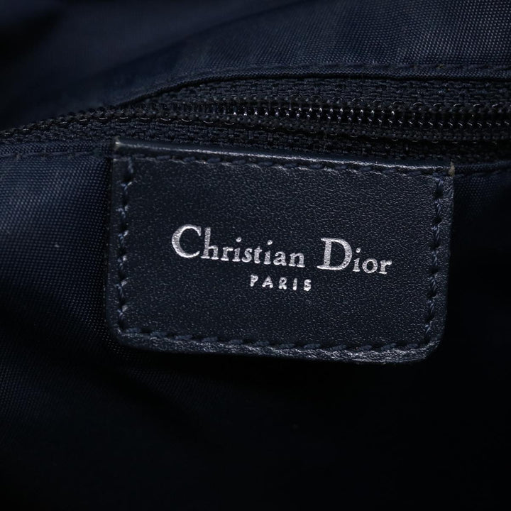 CHRISTIAN Top quality Dior Trotter Canvas Shoulder Bag Navy Auth yk11719