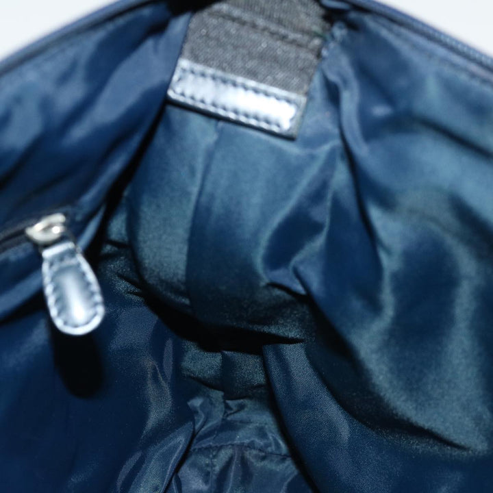 CHRISTIAN Top quality Dior Trotter Canvas Shoulder Bag Navy Auth yk11719