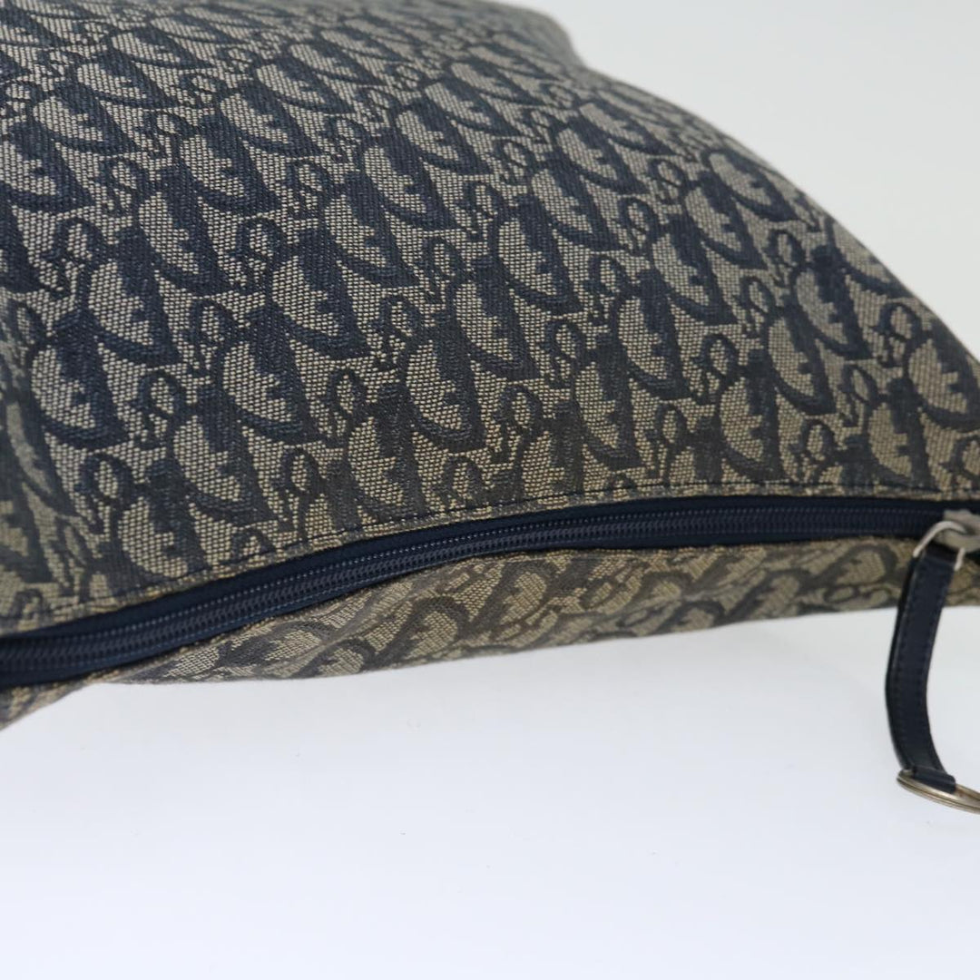 CHRISTIAN Top quality Dior Trotter Canvas Shoulder Bag Navy Auth yk11719