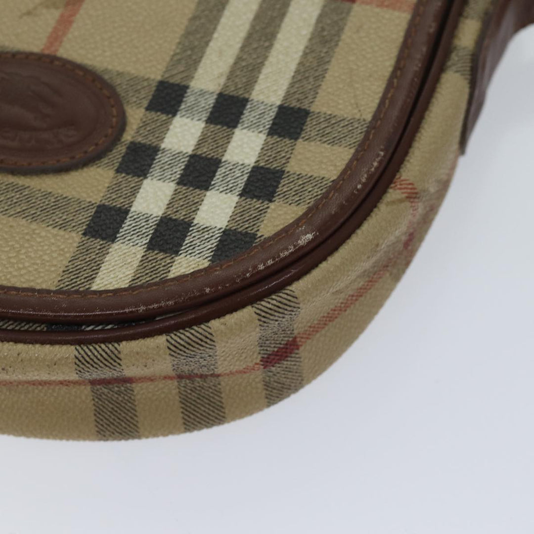 BURBERRYSs Nova Check Shoulder Bag PVC Brown Auth yk11759