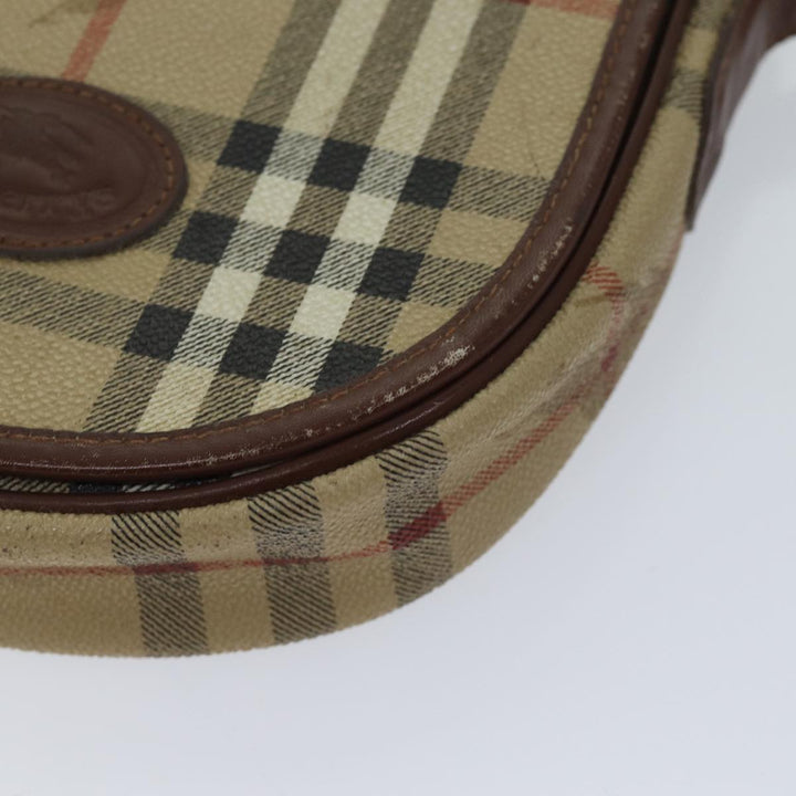 BURBERRYSs Nova Check Shoulder Bag PVC Brown Auth yk11759