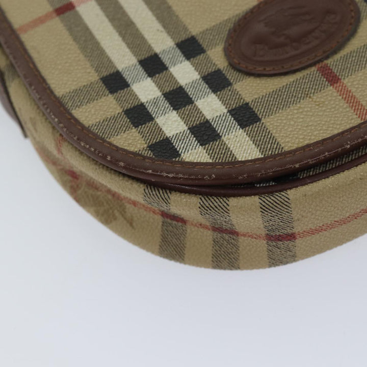 BURBERRYSs Nova Check Shoulder Bag PVC Brown Auth yk11759