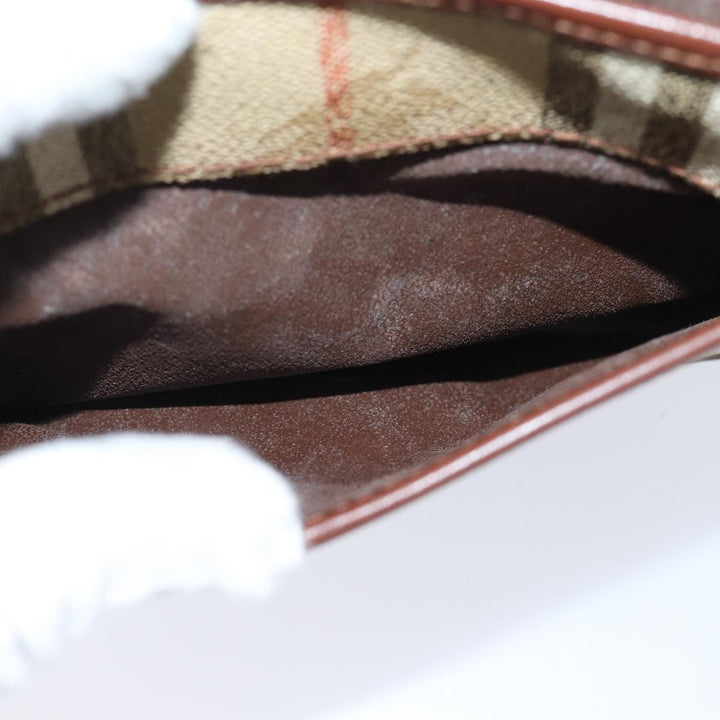 BURBERRYSs Nova Check Shoulder Bag PVC Brown Auth yk11759