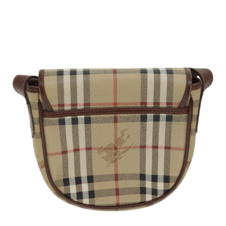 BURBERRYSs Nova Check Shoulder Bag PVC Brown Auth yk11759