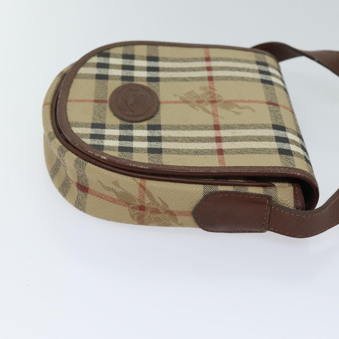 BURBERRYSs Nova Check Shoulder Bag PVC Brown Auth yk11759