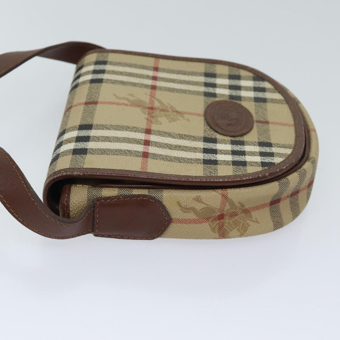 BURBERRYSs Nova Check Shoulder Bag PVC Brown Auth yk11759
